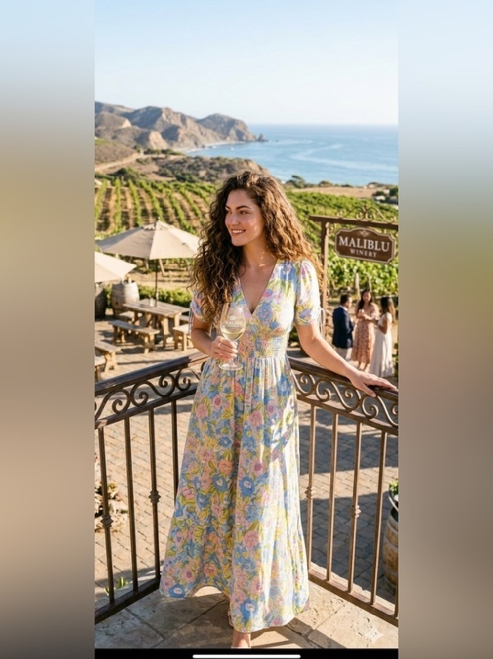 NWT Bar III Floral Maxi Dress, Size XS